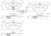 P85072N Sada brzdových destiček, kotoučová brzda BREMBO NAO LINE BREMBO