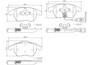 P85075N Sada brzdových destiček, kotoučová brzda BREMBO NAO LINE BREMBO