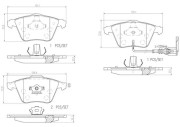 P85079N Sada brzdových destiček, kotoučová brzda BREMBO NAO LINE BREMBO