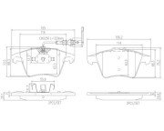 P85090N Sada brzdových destiček, kotoučová brzda BREMBO NAO LINE BREMBO