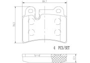 P85111N Sada brzdových destiček, kotoučová brzda BREMBO NAO LINE BREMBO