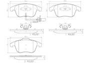 P85113N Sada brzdových destiček, kotoučová brzda BREMBO NAO LINE BREMBO