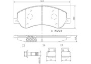 P85115N Sada brzdových destiček, kotoučová brzda BREMBO NAO LINE BREMBO