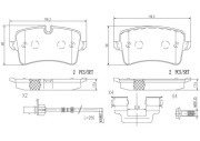 P85119N Sada brzdových destiček, kotoučová brzda BREMBO NAO LINE BREMBO