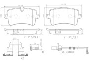 P85120N Sada brzdových destiček, kotoučová brzda BREMBO NAO LINE BREMBO