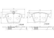 P85125N Sada brzdových destiček, kotoučová brzda BREMBO NAO LINE BREMBO