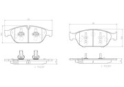 P85127N Sada brzdových destiček, kotoučová brzda BREMBO NAO LINE BREMBO