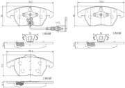 P85146N Sada brzdových destiček, kotoučová brzda BREMBO NAO LINE BREMBO