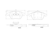 P85148N Sada brzdových destiček, kotoučová brzda BREMBO NAO LINE BREMBO