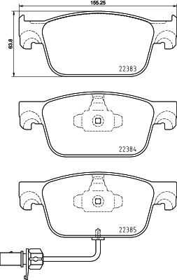 P 85 153 BREMBO sada brzdových platničiek kotúčovej brzdy P 85 153 BREMBO