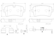 P85157N Sada brzdových destiček, kotoučová brzda BREMBO NAO LINE BREMBO