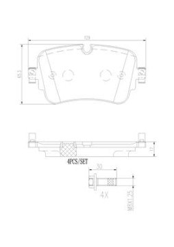 P85161N BREMBO sada brzdových platničiek kotúčovej brzdy P85161N BREMBO