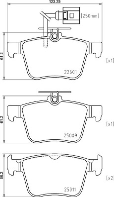 P 85 162 Sada brzdových destiček, kotoučová brzda PRIME LINE BREMBO