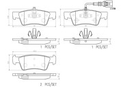 P85163N Sada brzdových destiček, kotoučová brzda BREMBO