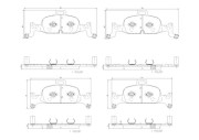 P85164N Sada brzdových destiček, kotoučová brzda BREMBO NAO LINE BREMBO