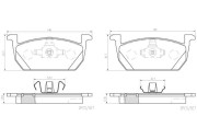 P85167N Sada brzdových destiček, kotoučová brzda BREMBO NAO LINE BREMBO