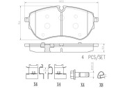 P85173N Sada brzdových destiček, kotoučová brzda BREMBO NAO LINE BREMBO