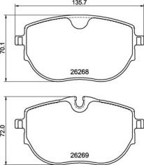 P 85 187 BREMBO sada brzdových platničiek kotúčovej brzdy P 85 187 BREMBO