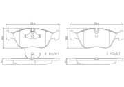 P86013N Sada brzdových destiček, kotoučová brzda BREMBO NAO LINE BREMBO