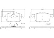 P86016N Sada brzdových destiček, kotoučová brzda BREMBO NAO LINE BREMBO