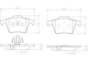 P86019N Sada brzdových destiček, kotoučová brzda BREMBO NAO LINE BREMBO