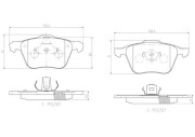 P86022N Sada brzdových destiček, kotoučová brzda BREMBO NAO LINE BREMBO