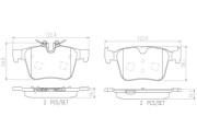 P86029N Sada brzdových destiček, kotoučová brzda BREMBO NAO LINE BREMBO