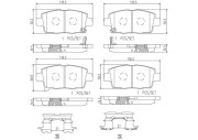 P99004N Sada brzdových destiček, kotoučová brzda BREMBO NAO LINE BREMBO