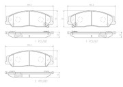 P99018N Sada brzdových destiček, kotoučová brzda BREMBO NAO LINE BREMBO