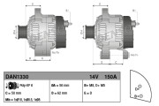 DAN1330 DENSO alternátor DAN1330 DENSO