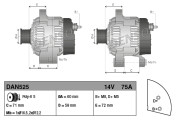 DAN525 DENSO alternátor DAN525 DENSO