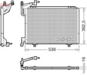 DCN10042 DENSO kondenzátor klimatizácie DCN10042 DENSO