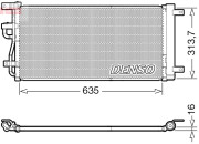 DCN15007 Kondenzátor, klimatizace DENSO