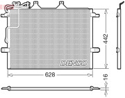 DCN17018 DENSO kondenzátor klimatizácie DCN17018 DENSO