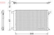 DCN21021 Kondenzátor, klimatizace DENSO