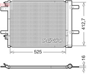 DCN21022 Kondenzátor, klimatizace DENSO