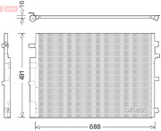 DCN23050 Kondenzátor, klimatizace DENSO