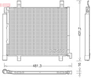 DCN32023 DENSO kondenzátor klimatizácie DCN32023 DENSO