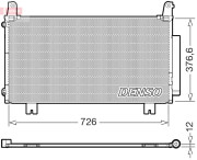 DCN40034 Kondenzátor, klimatizace DENSO