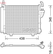 DCN41003 DENSO kondenzátor klimatizácie DCN41003 DENSO