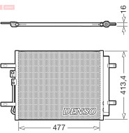 DCN41029 DENSO kondenzátor klimatizácie DCN41029 DENSO
