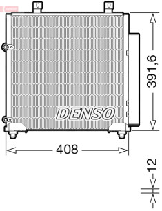 DCN45012 DENSO kondenzátor klimatizácie DCN45012 DENSO