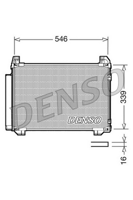 DCN50025 Kondenzátor, klimatizace DENSO