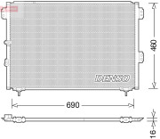 DCN50033 Kondenzátor, klimatizace DENSO