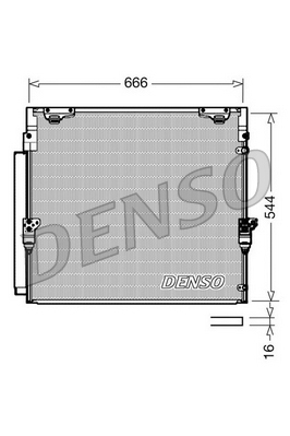 DCN50036 DENSO kondenzátor klimatizácie DCN50036 DENSO