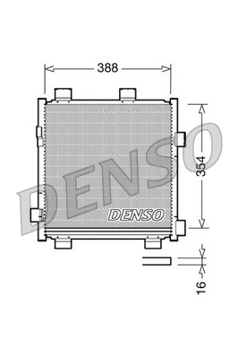 DCN50040 DENSO kondenzátor klimatizácie DCN50040 DENSO