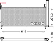 DCN50116 Kondenzátor, klimatizace DENSO