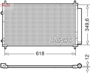 DCN50117 DENSO kondenzátor klimatizácie DCN50117 DENSO