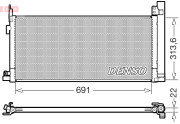 DCN50124 DENSO kondenzátor klimatizácie DCN50124 DENSO