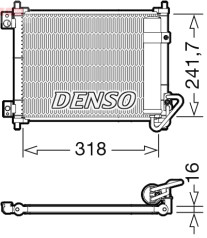 DCN99055 DENSO kondenzátor klimatizácie DCN99055 DENSO